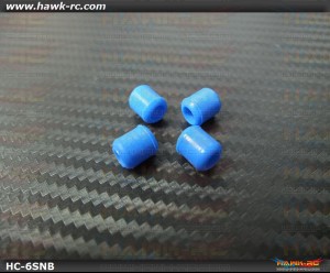 Hawk Creation Landing skid Rubber Nut (Blue 6mmΦ, 4pcs)